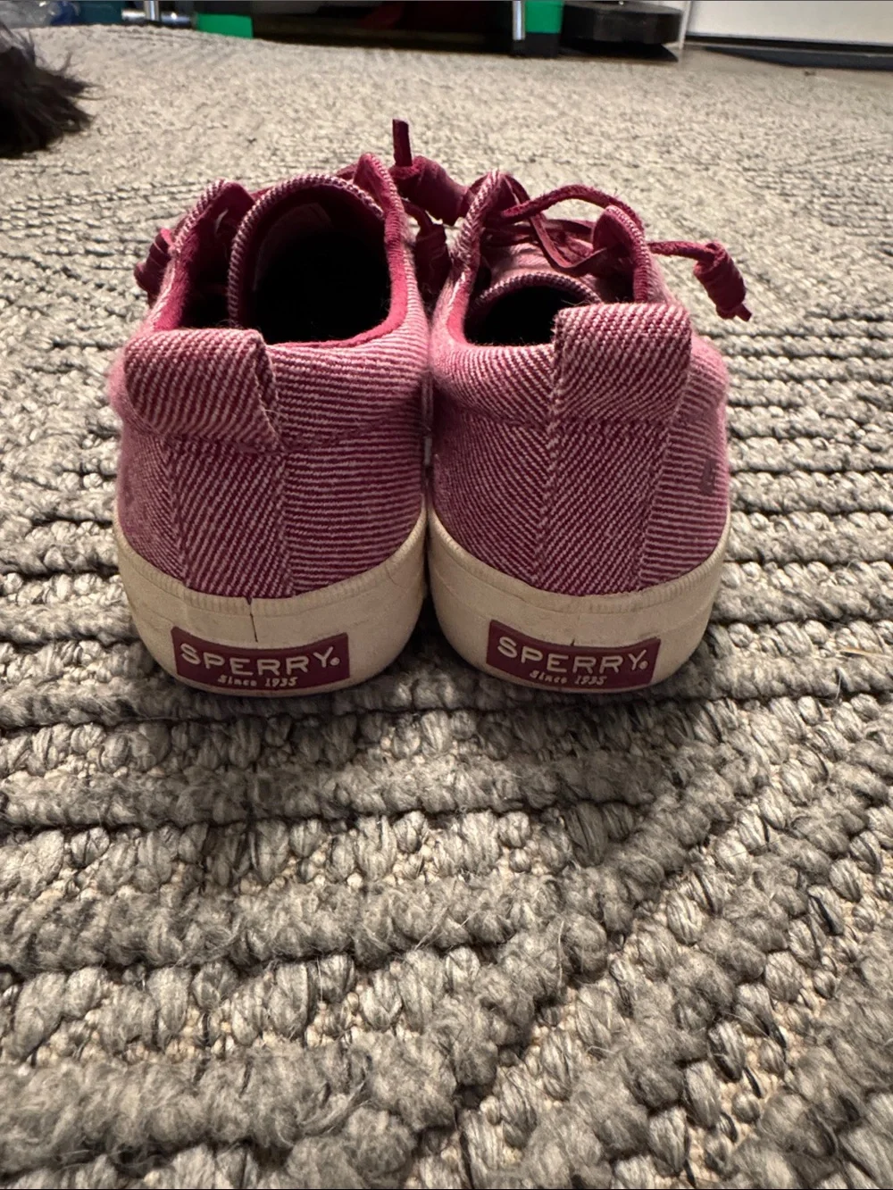 Sperry Kids Mauve Canvas Lace-Up Sneakers